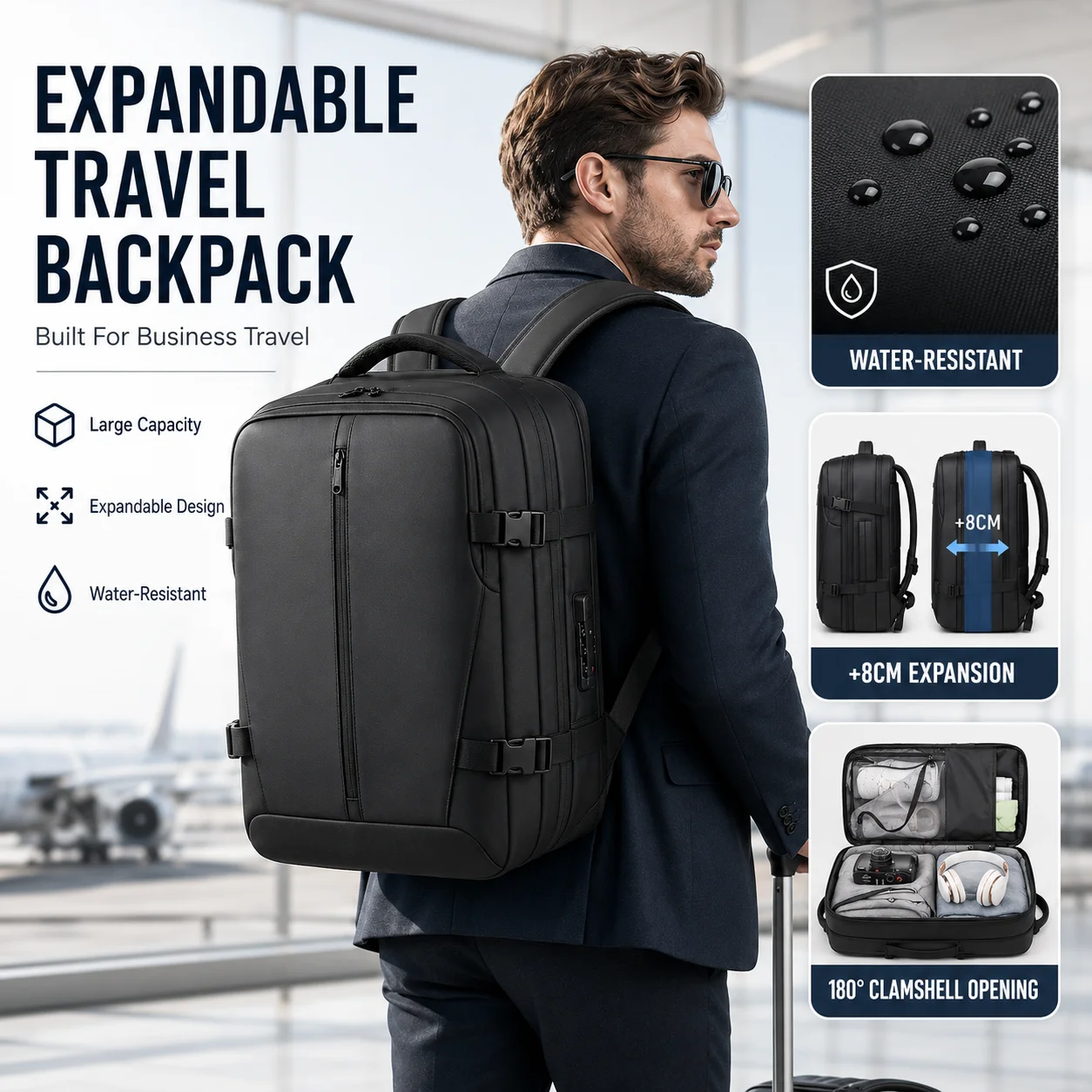 Mens Travel Backpack Expandable Large Capacity Laptop Bag Lightweight Business Short Trip Carry On Backpack Waterproof Daypack
Mens Travel Backpack Expandable Large Capacity Laptop Bag Lightweight Business Short Trip Carry On Backpack Waterproof Daypack