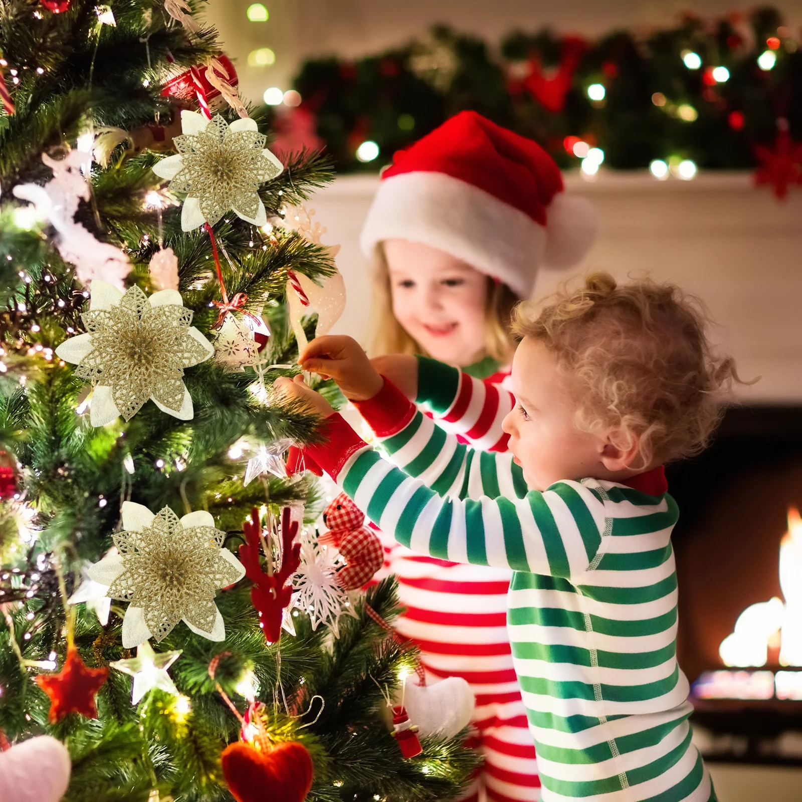 12 Pcs Christmas Decoration Artificial Poinsettia Decorations Flower Ornaments Flowers Decorative Golden Poinsettias for
12 Pcs Christmas Decoration Artificial Poinsettia Decorations Flower Ornaments Flowers Decorative Golden Poinsettias for