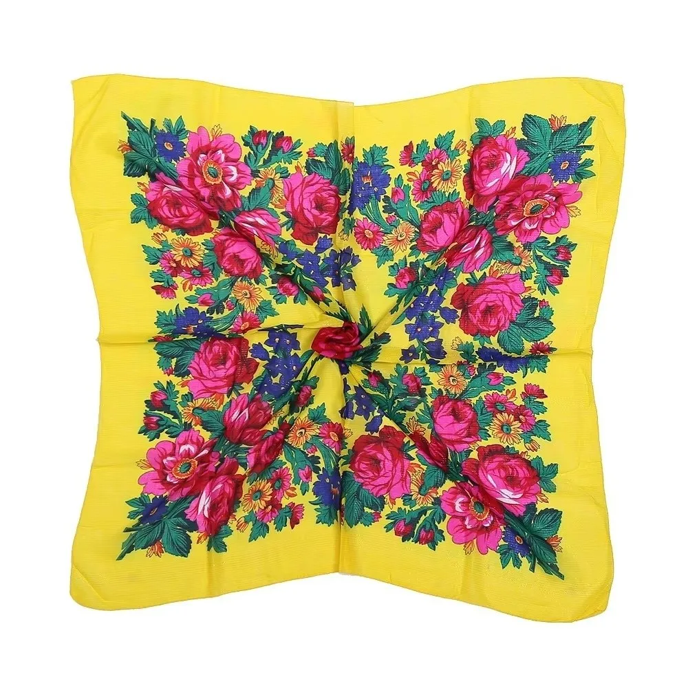 New Retro Russian Square Scarf Babushka Handkerchief Large Ukrainian Shawl Square Shape Soft Floral Poncho Shawl For Women
New Retro Russian Square Scarf Babushka Handkerchief Large Ukrainian Shawl Square Shape Soft Floral Poncho Shawl For Women