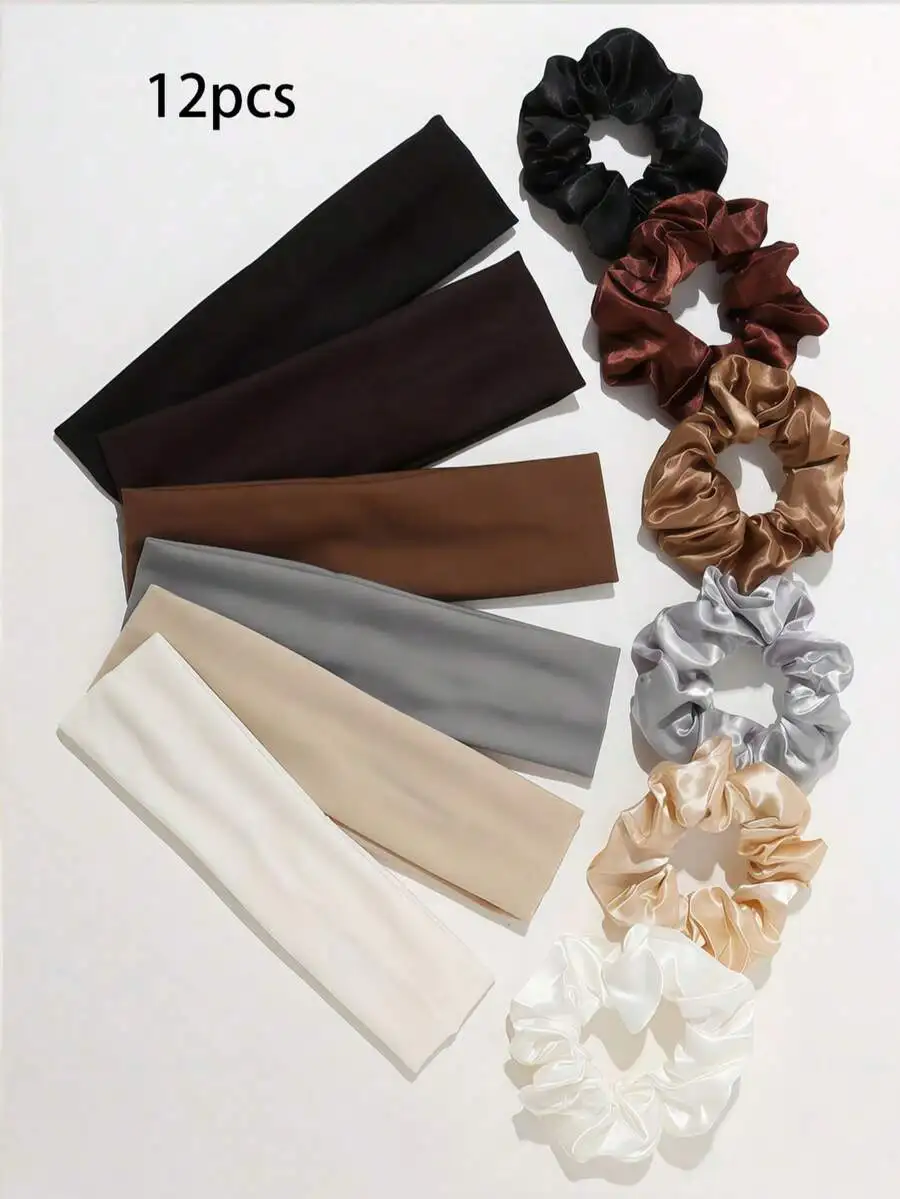 12pcs Satin Hair Accessories Set For Women Including Scrunchies Headbands And Claw Clips
12pcs Satin Hair Accessories Set For Women Including Scrunchies Headbands And Claw Clips