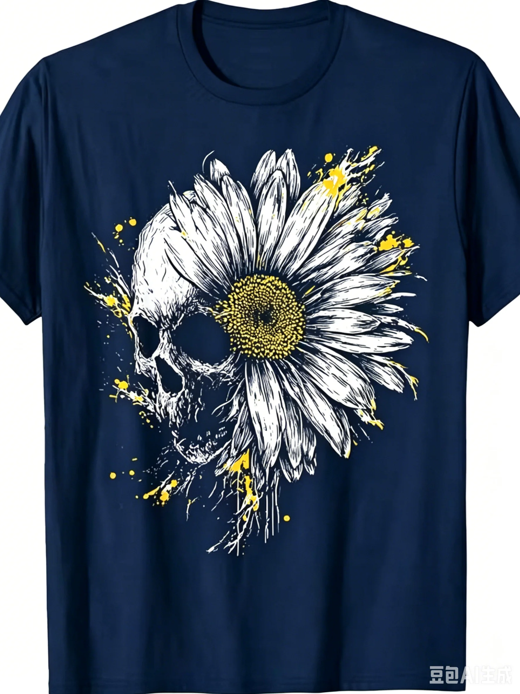 Daisy Skull Art Painting T-shirt for Both Men Women Same Style Short Sleeves Printed Design Round Neck Retro Style Regular Fit
Daisy Skull Art Painting T-shirt for Both Men Women Same Style Short Sleeves Printed Design Round Neck Retro Style Regular Fit