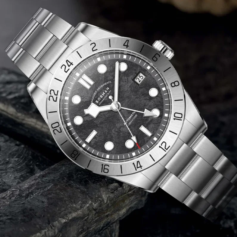 BORMAN Men Automatic Watch 40mm GMT Mechanical Wristwatch Diver 10Bar Waterproof C3 Luminous Sapphire Mirror NH34 Sport
BORMAN Men Automatic Watch 40mm GMT Mechanical Wristwatch Diver 10Bar Waterproof C3 Luminous Sapphire Mirror NH34 Sport