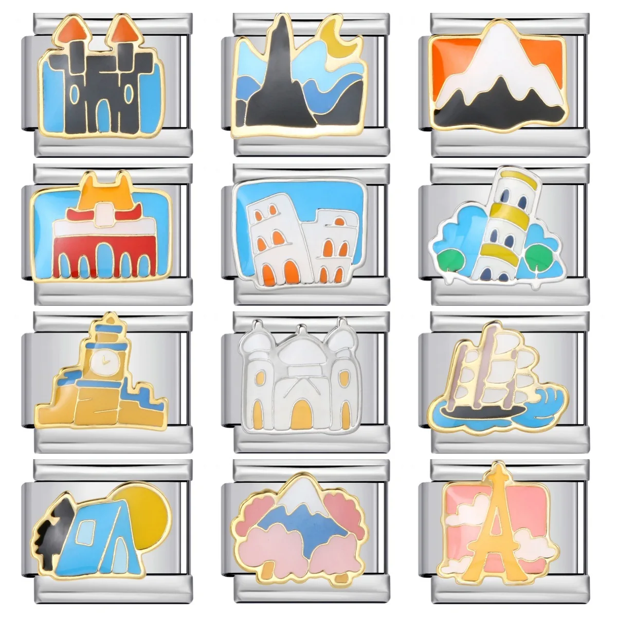 Architectural Logo Italian Modular Bracelet DIY Bracelet Stretch Stitching Stainless Steel Strap Chain
Architectural Logo Italian Modular Bracelet DIY Bracelet Stretch Stitching Stainless Steel Strap Chain