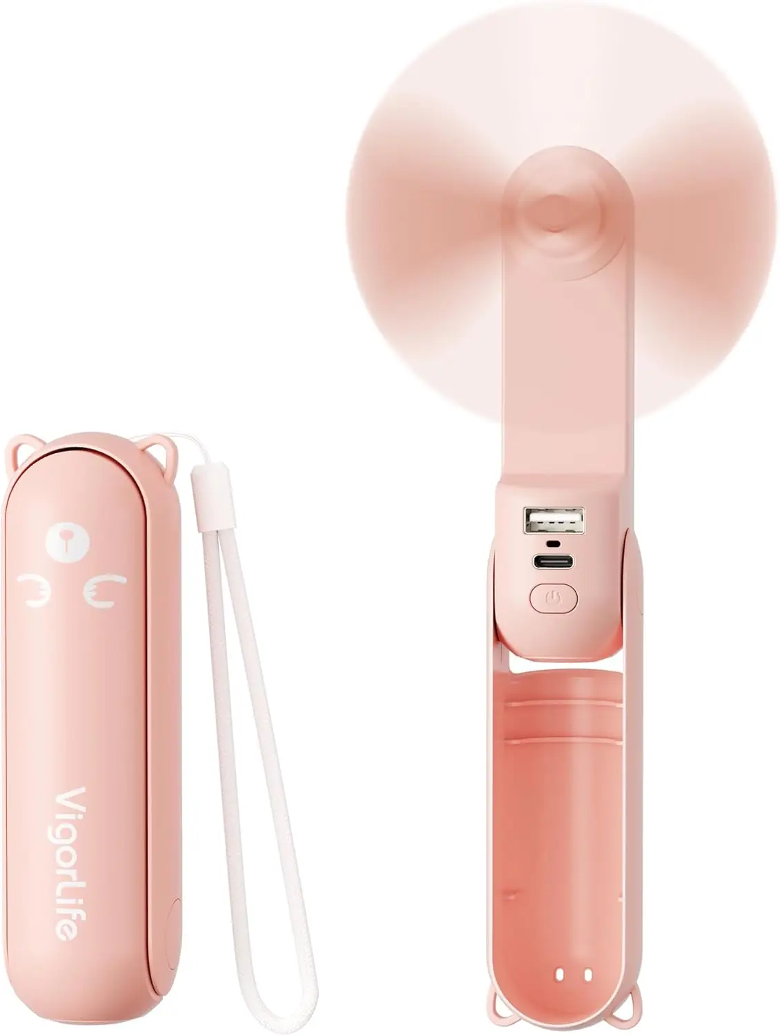 3-in-1 Mini Handheld Fan, USB Rechargeable with Power Bank & LED Flashlight, Portable Pocket Cooling Fan for Travel & Emergencies, Pink
3-in-1 Mini Handheld Fan, USB Rechargeable with Power Bank & LED Flashlight, Portable Pocket Cooling Fan for Travel & Emergencies, Pink