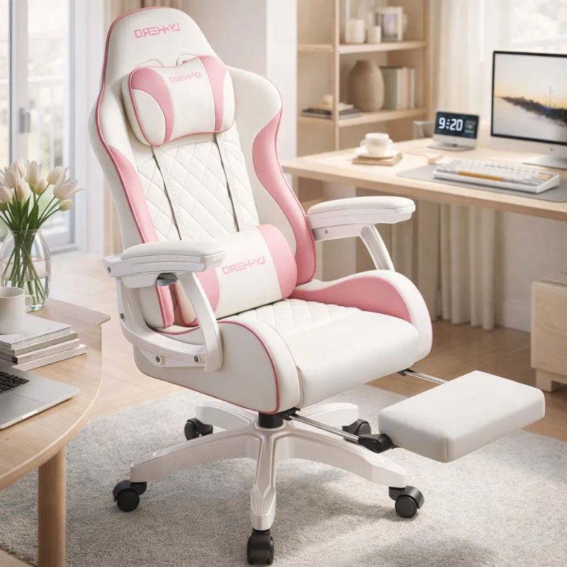 Gaming Chair Ergonomic SGS Certified Reclining Office Chair Thick Metal Frame Double Pillow Support Desk Chair
Gaming Chair Ergonomic SGS Certified Reclining Office Chair Thick Metal Frame Double Pillow Support Desk Chair