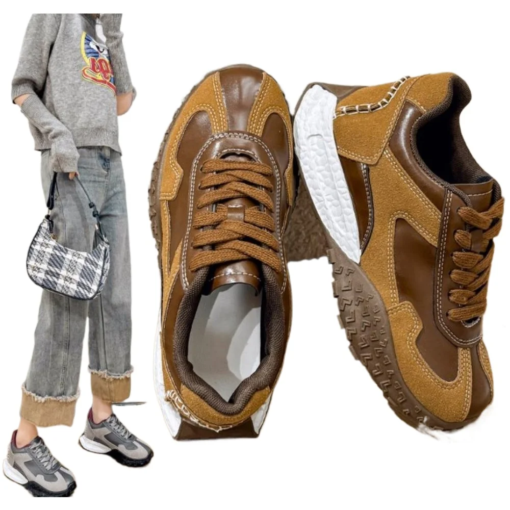 Women's Sports Shoes Platform Thick-soled Vulcanized Shoes Round Toe Outdoor Anti-slip Casual High-quality Women's Shoes
Women's Sports Shoes Platform Thick-soled Vulcanized Shoes Round Toe Outdoor Anti-slip Casual High-quality Women's Shoes