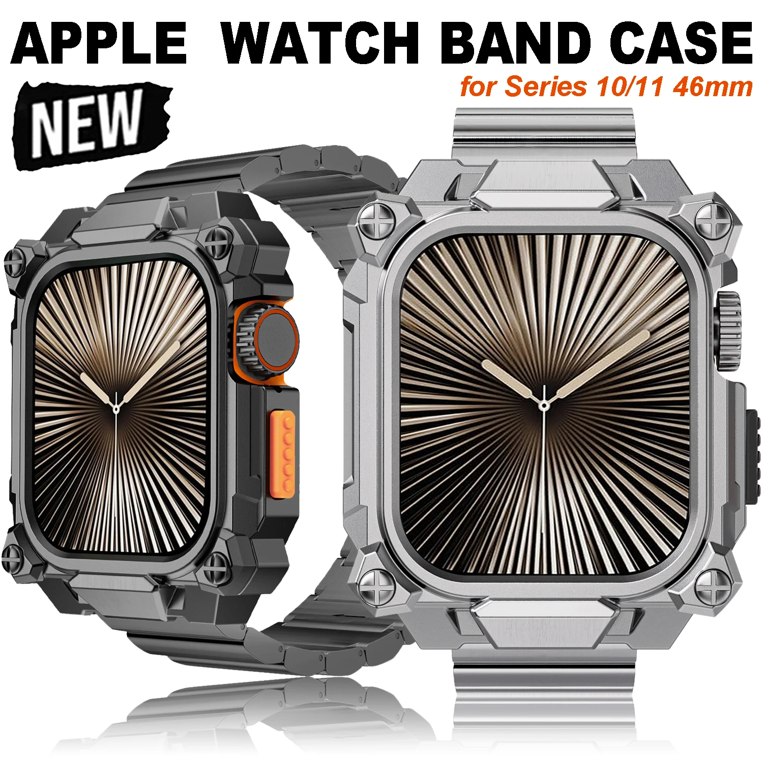 Mechanical Style Stainless Steel Modification Kit for Apple Watch Series 10 46MM Titanium/Rubber Band for IWatch Series 11 46Mm
Mechanical Style Stainless Steel Modification Kit for Apple Watch Series 10 46MM Titanium/Rubber Band for IWatch Series 11 46Mm