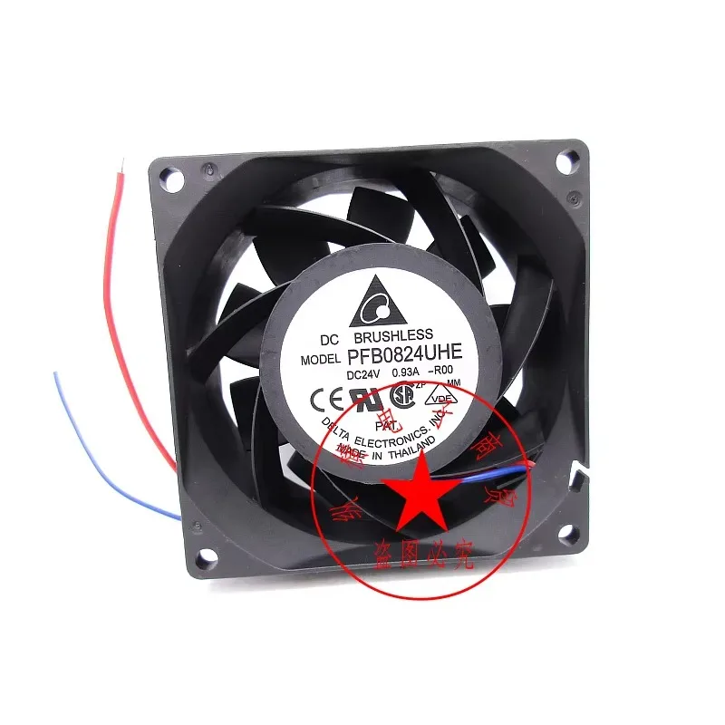 Delta Electronics PFB0824UHE R00 DC 24V 0.93A 80x80x38mm 3-Wire Server Cooling Fan
Delta Electronics PFB0824UHE R00 DC 24V 0.93A 80x80x38mm 3-Wire Server Cooling Fan