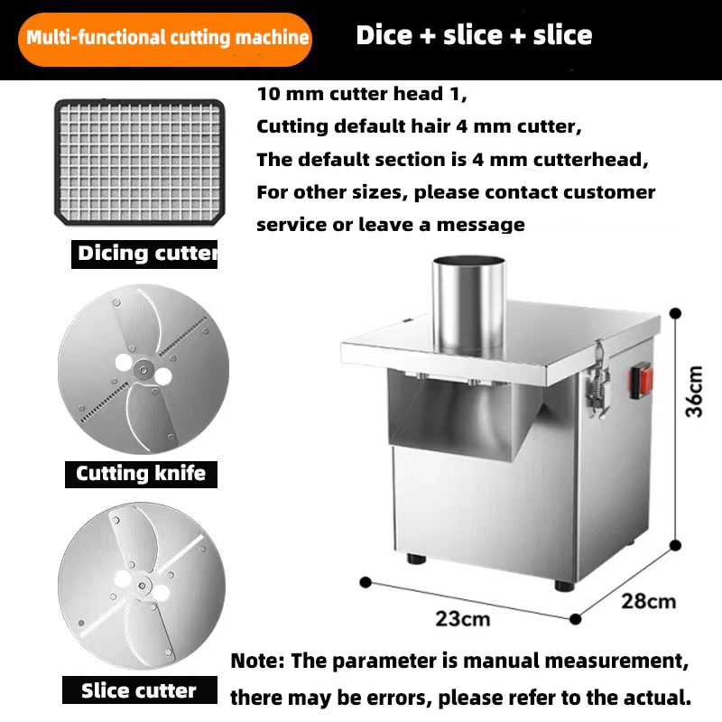 Multi-Functional Electric Vegetable Dicing & Slicing Machine for Potato, Carrot, Onion Cutting
Multi-Functional Electric Vegetable Dicing & Slicing Machine for Potato, Carrot, Onion Cutting