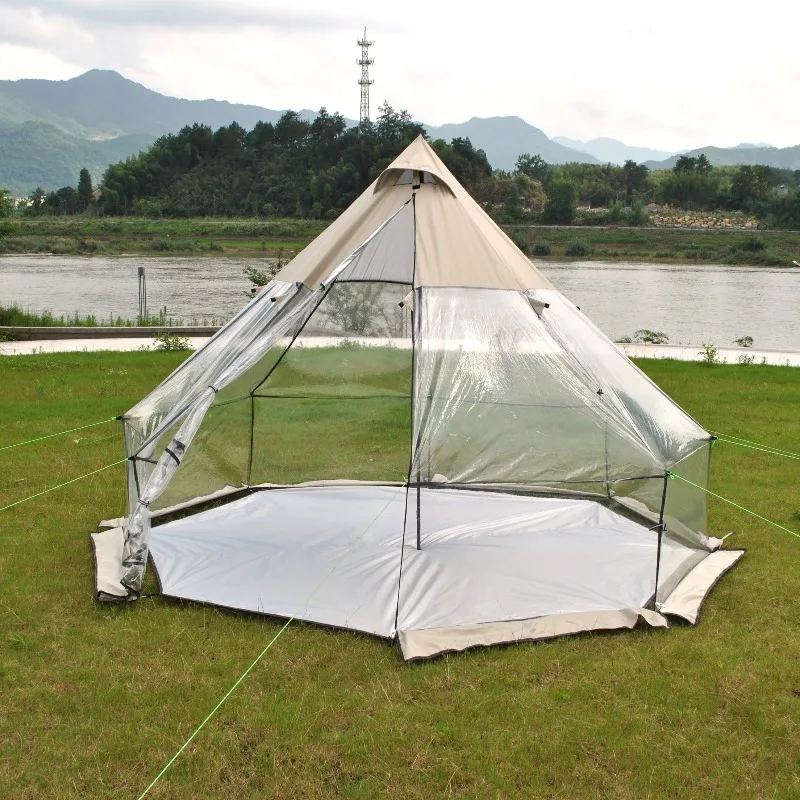 8-person Camping Stove Tent Firewood PVC Transparent Sun Drying Yurt Sunroom Stove Large Pyramid Tent
8-person Camping Stove Tent Firewood PVC Transparent Sun Drying Yurt Sunroom Stove Large Pyramid Tent