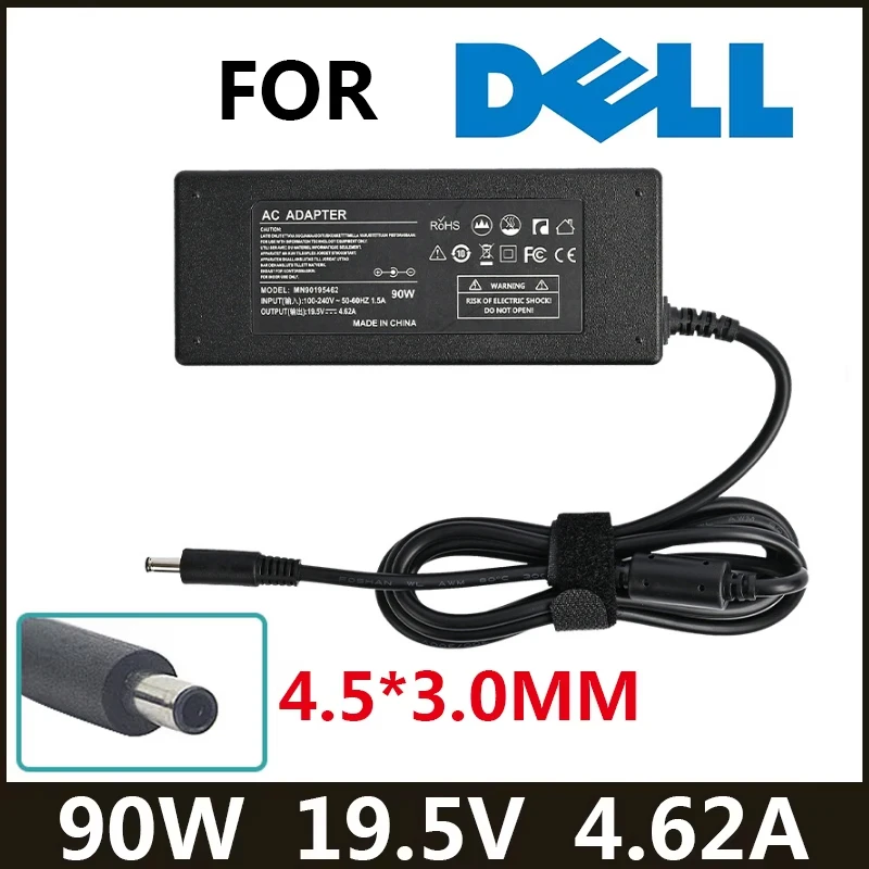 19.5V 4.62A 90W 4.5*3.0mm AC Laptop Adapter Charger For Dell XPS 11 13 L321X L322X inspiron 12 14 15 24 vostro 20 Power Supply
19.5V 4.62A 90W 4.5*3.0mm AC Laptop Adapter Charger For Dell XPS 11 13 L321X L322X inspiron 12 14 15 24 vostro 20 Power Supply