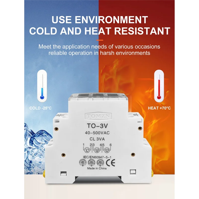ABNC-TOMZN Din Rail 18mm Voltage Meter AC 40-500V Three Phase Modular Voltmeter Indicator LED Digital Display Detector, Transpar
ABNC-TOMZN Din Rail 18mm Voltage Meter AC 40-500V Three Phase Modular Voltmeter Indicator LED Digital Display Detector, Transpar