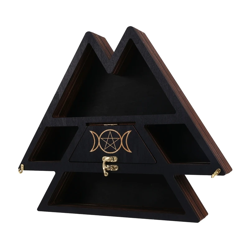 Wooden Pyramid Wall Shelf Crystal Display Rack Floating Shelf For Living Room Decoration
Wooden Pyramid Wall Shelf Crystal Display Rack Floating Shelf For Living Room Decoration