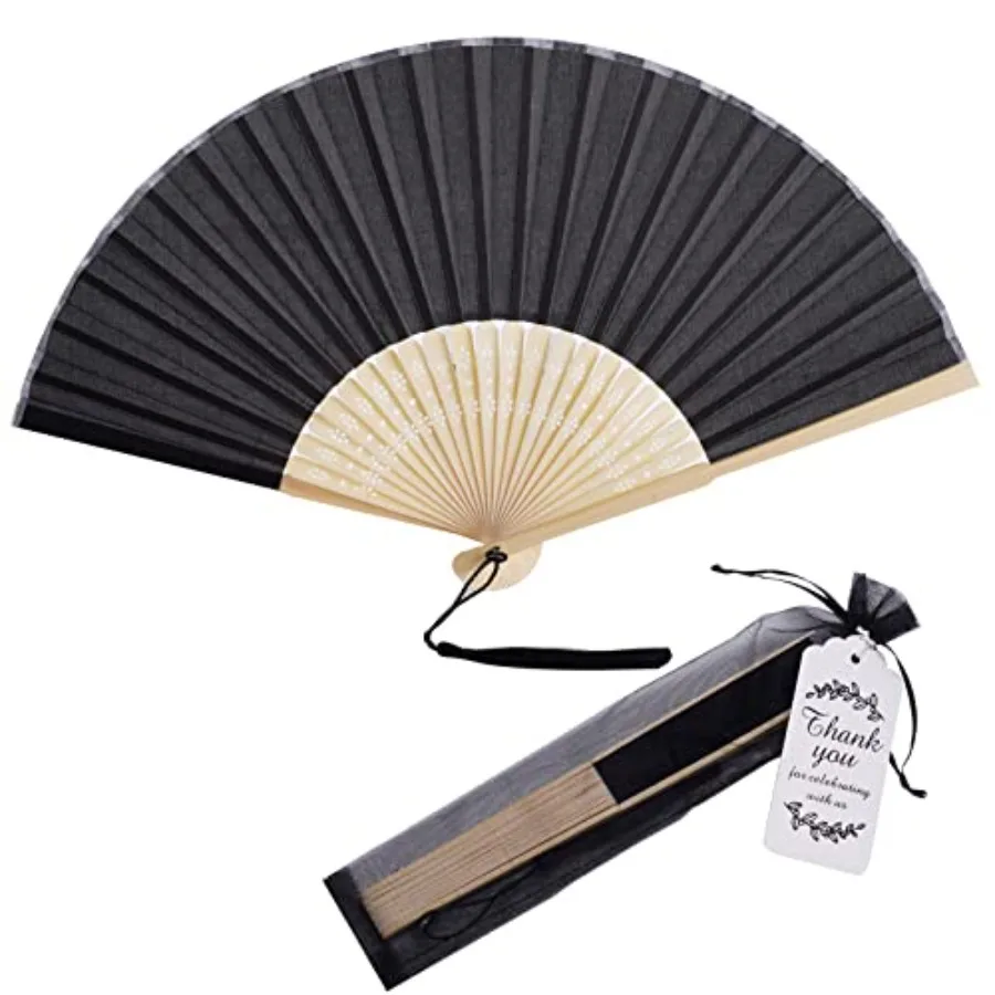 50 Sets Imitated Silk Hand Fan with Tassel and Organza Bags and Thank You Tags Fabric Handheld Folding Fans Bamboo Frame Bridal
50 Sets Imitated Silk Hand Fan with Tassel and Organza Bags and Thank You Tags Fabric Handheld Folding Fans Bamboo Frame Bridal