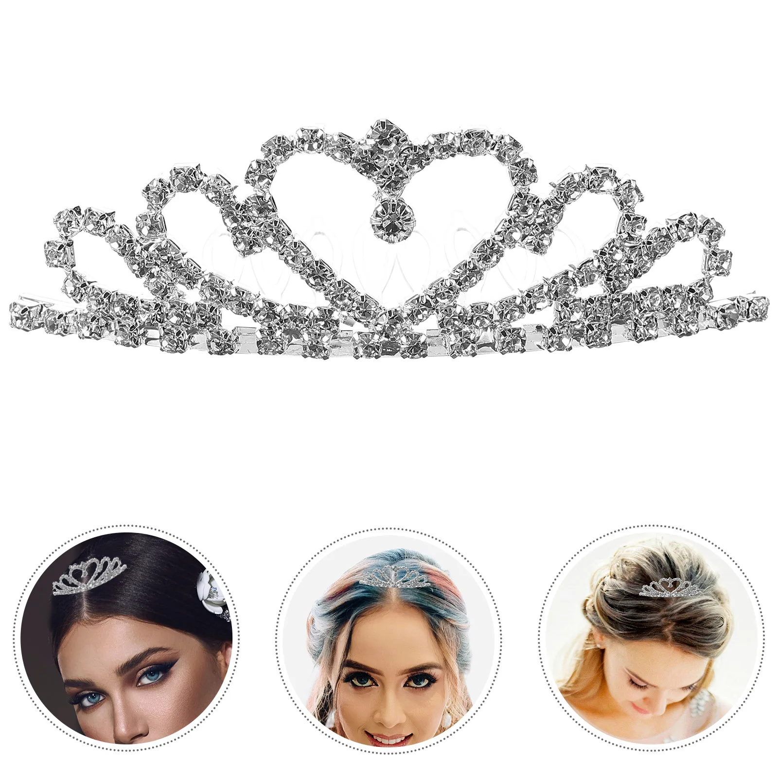 Heart Shaped Rhinestone Crown Bridal Tiara Full Diamond Wedding Party Headpiece Accessory Lightweight Long Lasting Prom Soiree
Heart Shaped Rhinestone Crown Bridal Tiara Full Diamond Wedding Party Headpiece Accessory Lightweight Long Lasting Prom Soiree