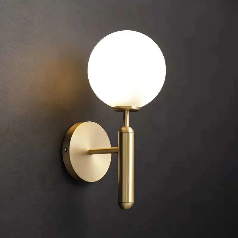 Nordic glass ball wall light modern living room bedroom bedside wall lamp corridor interior decoration light Fixture
Nordic glass ball wall light modern living room bedroom bedside wall lamp corridor interior decoration light Fixture