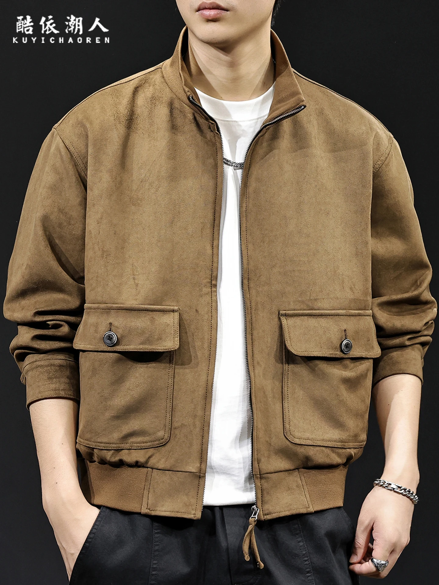 American Sle Smooth Suede Workwear Stand Collar Jaet Men's Casual Outerwear Spring Autumn New Trend Large Size
American Sle Smooth Suede Workwear Stand Collar Jaet Men's Casual Outerwear Spring Autumn New Trend Large Size