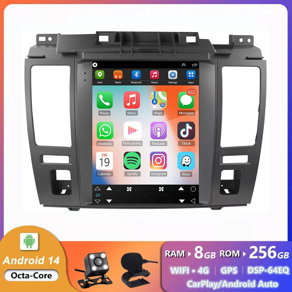 2 Din автомобильный радиоприемник, мультимедийный видеоплеер для Nissan Tiida C11 2004 2005-2013, навигация, GPS, беспроводной Carplay, Wi-Fi, 4G, Android 14
2 Din автомобильный радиоприемник, мультимедийный видеоплеер для Nissan Tiida C11 2004 2005-2013, навигация, GPS, беспроводной Carplay, Wi-Fi, 4G, Android 14