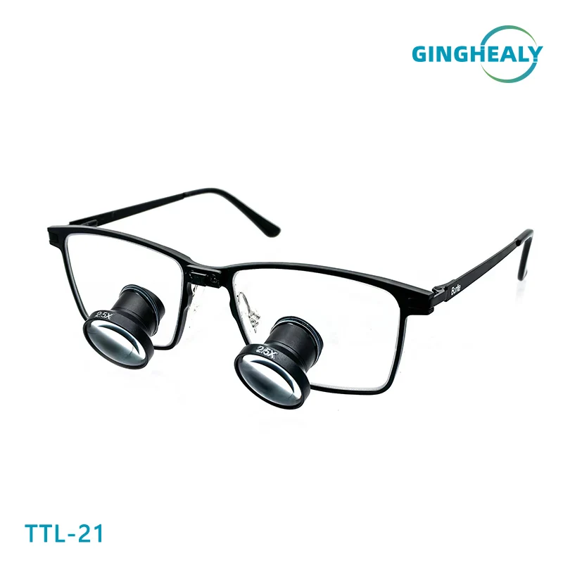 Ginghealy 21 TTL Galilean Loupes 2.5X/3.0X/3.5X IPD Customized Dental Surgical Loupes Metal Lens clear vision Titanium Frame
Ginghealy 21 TTL Galilean Loupes 2.5X/3.0X/3.5X IPD Customized Dental Surgical Loupes Metal Lens clear vision Titanium Frame