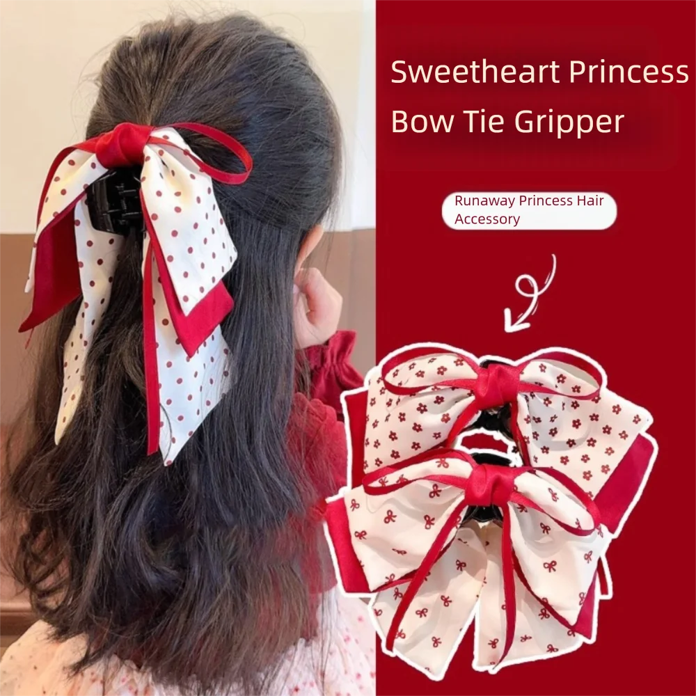 Модная милая заколка для волос принцессы в горошек, заколка для волос с красным бантом, аксессуары для волос
Модная милая заколка для волос принцессы в горошек, заколка для волос с красным бантом, аксессуары для волос