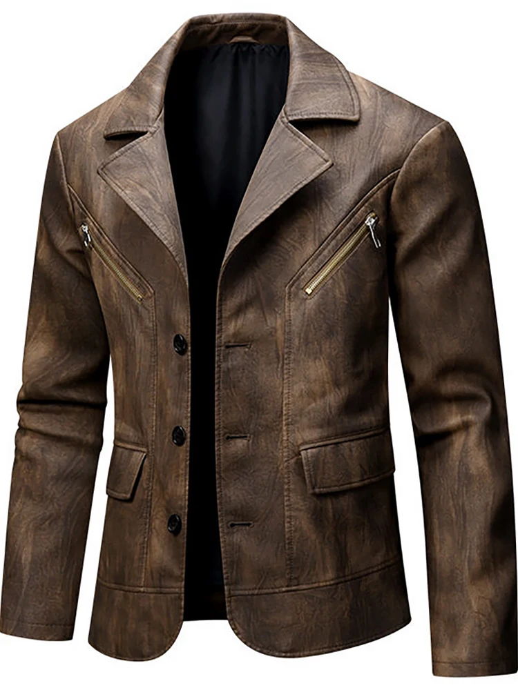 Men's Faionable Autumn Winter Thin Leather Jaet Motorcycle Sle Coat Retro Brand Large Size Suit Casual Long Sve Zipper
Men's Faionable Autumn Winter Thin Leather Jaet Motorcycle Sle Coat Retro Brand Large Size Suit Casual Long Sve Zipper