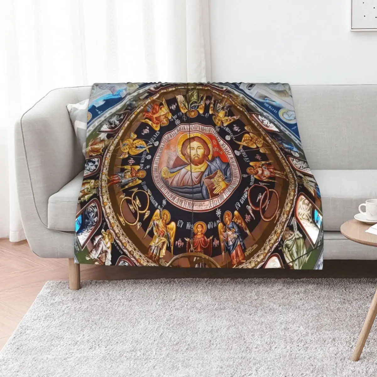 Jesus Christ Greek Church Ceiling Art Photograph Throw Blanket Designers Single Vintage Luxury Designer Blankets
Jesus Christ Greek Church Ceiling Art Photograph Throw Blanket Designers Single Vintage Luxury Designer Blankets