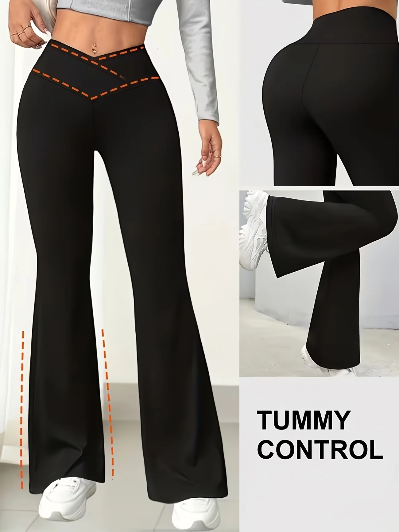 Брюки-клеш для йоги с перекрестным поясом, однотонные, дышащие, с эффектом утяжки талии, подтягивающие ягодицы, с контролем живота, весна-осень, повседневные леггинсы
Брюки-клеш для йоги с перекрестным поясом, однотонные, дышащие, с эффектом утяжки талии, подтягивающие ягодицы, с контролем живота, весна-осень, повседневные леггинсы