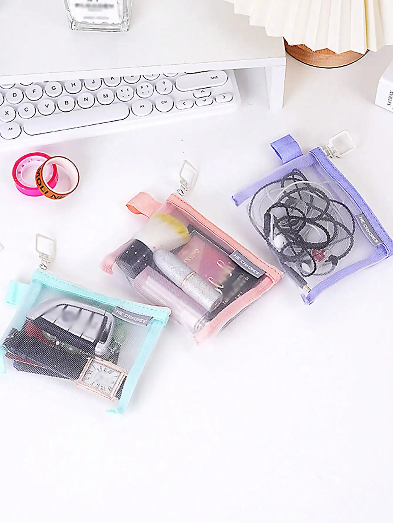 1pc Large Capacity Nylon Mesh Zipper Pouch, Portable Waterproof Cosmetic Bag, Multifunctional Makeup Bag, Stationery Bag, Cable Organizer, Coin Purse Makeup Travel Toiletry Organizer Clear Essentials Gifts Storage Zipper Accessories Nail Bag, Room De
1pc Large Capacity Nylon Mesh Zipper Pouch, Portable Waterproof Cosmetic Bag, Multifunctional Makeup Bag, Stationery Bag, Cable Organizer, Coin Purse Makeup Travel Toiletry Organizer Clear Essentials Gifts Storage Zipper Accessories Nail Bag, Room De