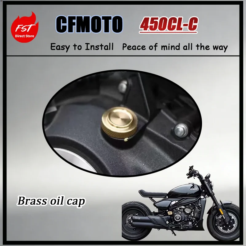 For CFMOTO 450CLC Brass Oil Screw Decorative Nut Engine Side Cap Anti-Rust Durable Modified Part for Motorcycle
For CFMOTO 450CLC Brass Oil Screw Decorative Nut Engine Side Cap Anti-Rust Durable Modified Part for Motorcycle