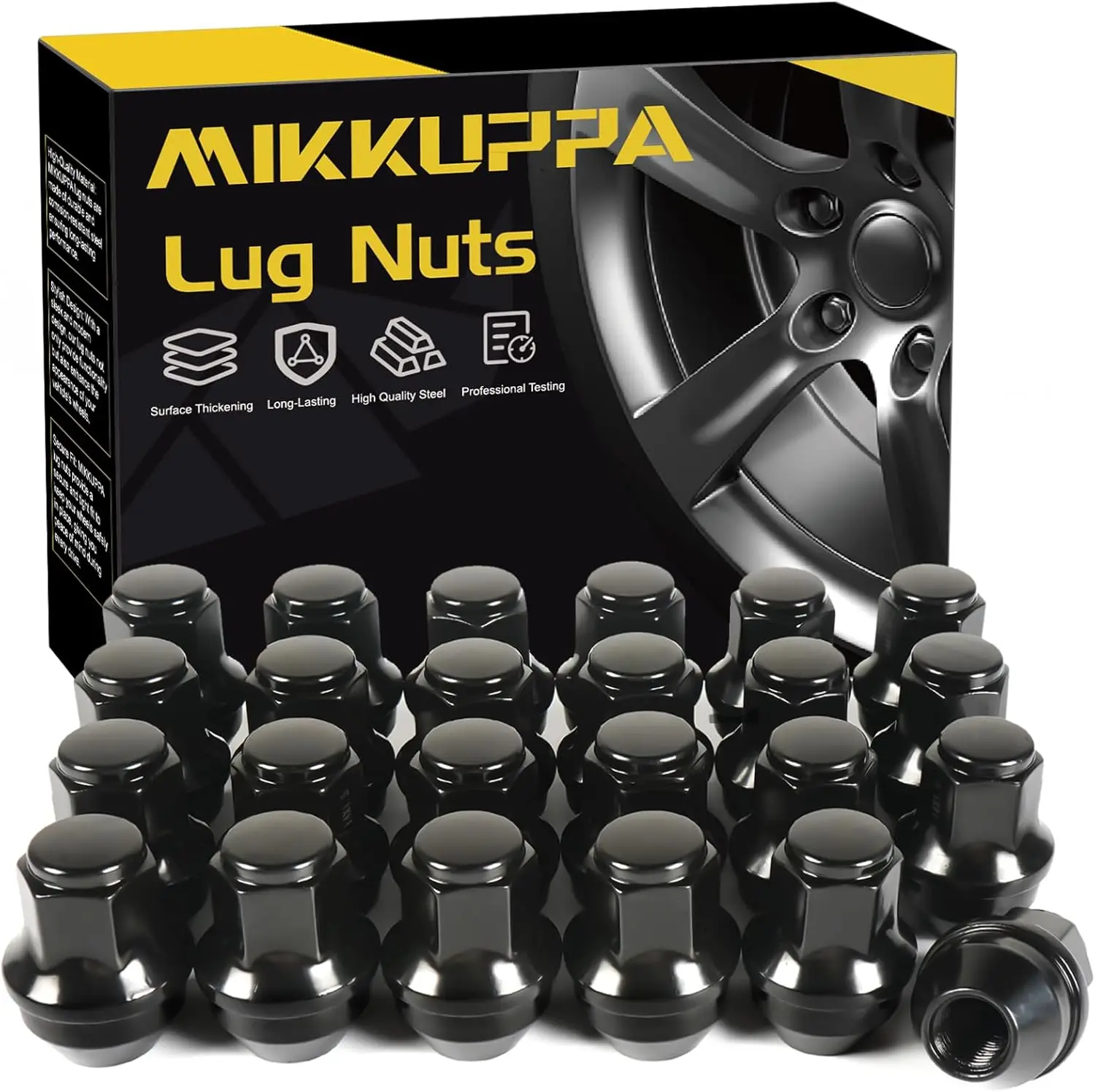 MIKKUPPA 24pcs M14x1.5 One-Piece Black OEM Factory Style Large Acorn Seat Lug Nuts Replacement for 2015-2023 Ford F-150Expeditio
MIKKUPPA 24pcs M14x1.5 One-Piece Black OEM Factory Style Large Acorn Seat Lug Nuts Replacement for 2015-2023 Ford F-150Expeditio