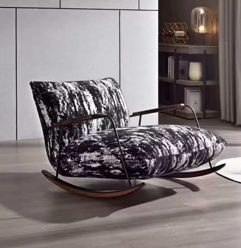 Single recliner modern design inverted wooden rocking chair for family balcony living room recliner
Single recliner modern design inverted wooden rocking chair for family balcony living room recliner