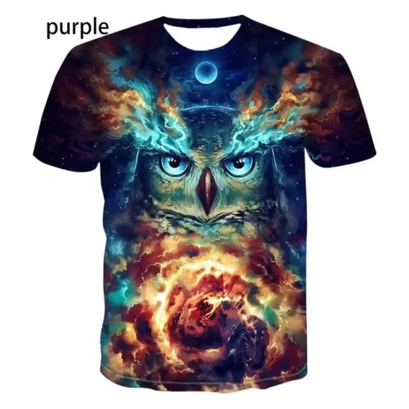 2025 trendy street funny short sleeved 3D digital printing custom owl pattern loose casual men's T-shirt for men
2025 trendy street funny short sleeved 3D digital printing custom owl pattern loose casual men's T-shirt for men
