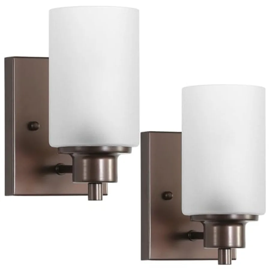 2 Pack Wall Sconces Bathroom Lights Indoor Bath Vanity Light Fixtures for Living Room Porch Bedside Oil Rubbed with White Frost
2 Pack Wall Sconces Bathroom Lights Indoor Bath Vanity Light Fixtures for Living Room Porch Bedside Oil Rubbed with White Frost