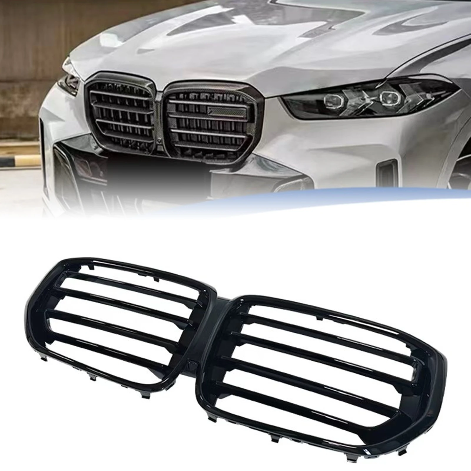 Передняя решетка гоночная решетка для BMW X5 G05 LCI 2023-2024, глянцевый черный верхний бампер, сетчатая сетка капота радиатора
Передняя решетка гоночная решетка для BMW X5 G05 LCI 2023-2024, глянцевый черный верхний бампер, сетчатая сетка капота радиатора