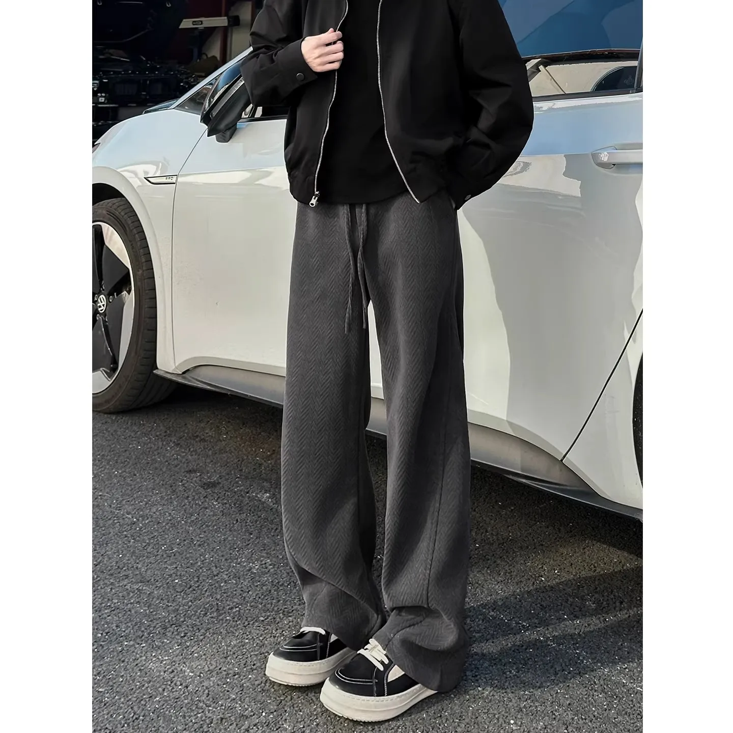 Thiened Fce Lined Casual Pants Wide Leg Straight Cut Men's Autumn Winter American Sle Retro Patchwork Pants
Thiened Fce Lined Casual Pants Wide Leg Straight Cut Men's Autumn Winter American Sle Retro Patchwork Pants