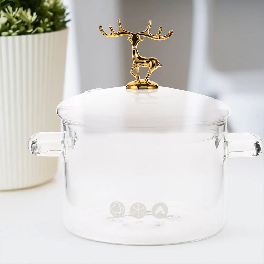 High Borosilicate Glass Stew Pot Elk Style Lid Transparent Kitchen Cookware Soup Pot Home Restaurant Cooking Glass Stew Pots
High Borosilicate Glass Stew Pot Elk Style Lid Transparent Kitchen Cookware Soup Pot Home Restaurant Cooking Glass Stew Pots