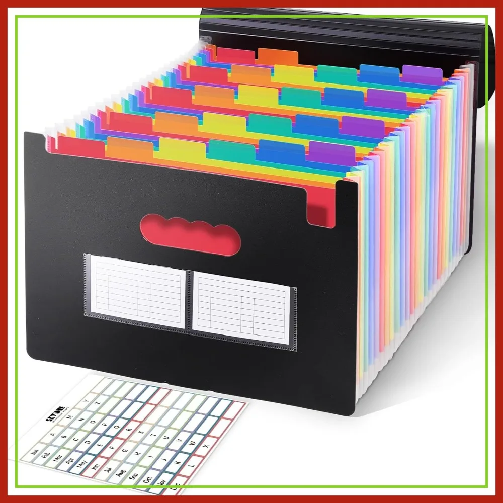 26 Pocket Accordion File Organizer with Labels, Expanding Folder for A4/Letter, Home Office Document Management
26 Pocket Accordion File Organizer with Labels, Expanding Folder for A4/Letter, Home Office Document Management
