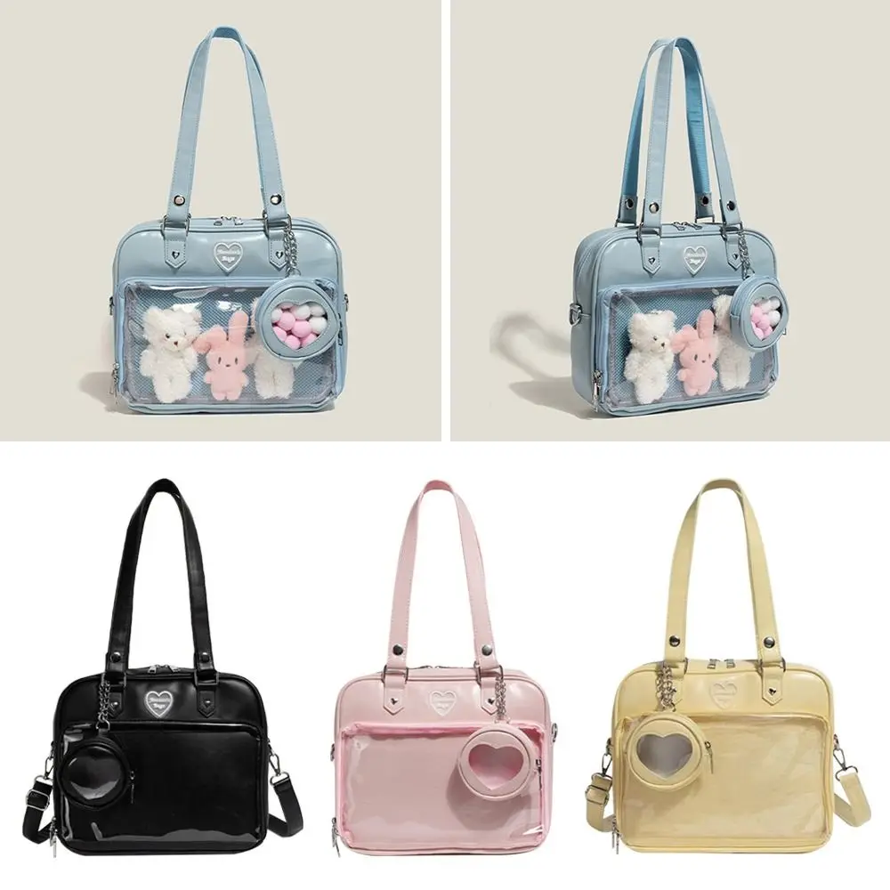 Creative Large Capacity Ita Bags Harajuku JK Lolita Shoulder Bag Y2K PU Transparent Handbag Travel
Creative Large Capacity Ita Bags Harajuku JK Lolita Shoulder Bag Y2K PU Transparent Handbag Travel