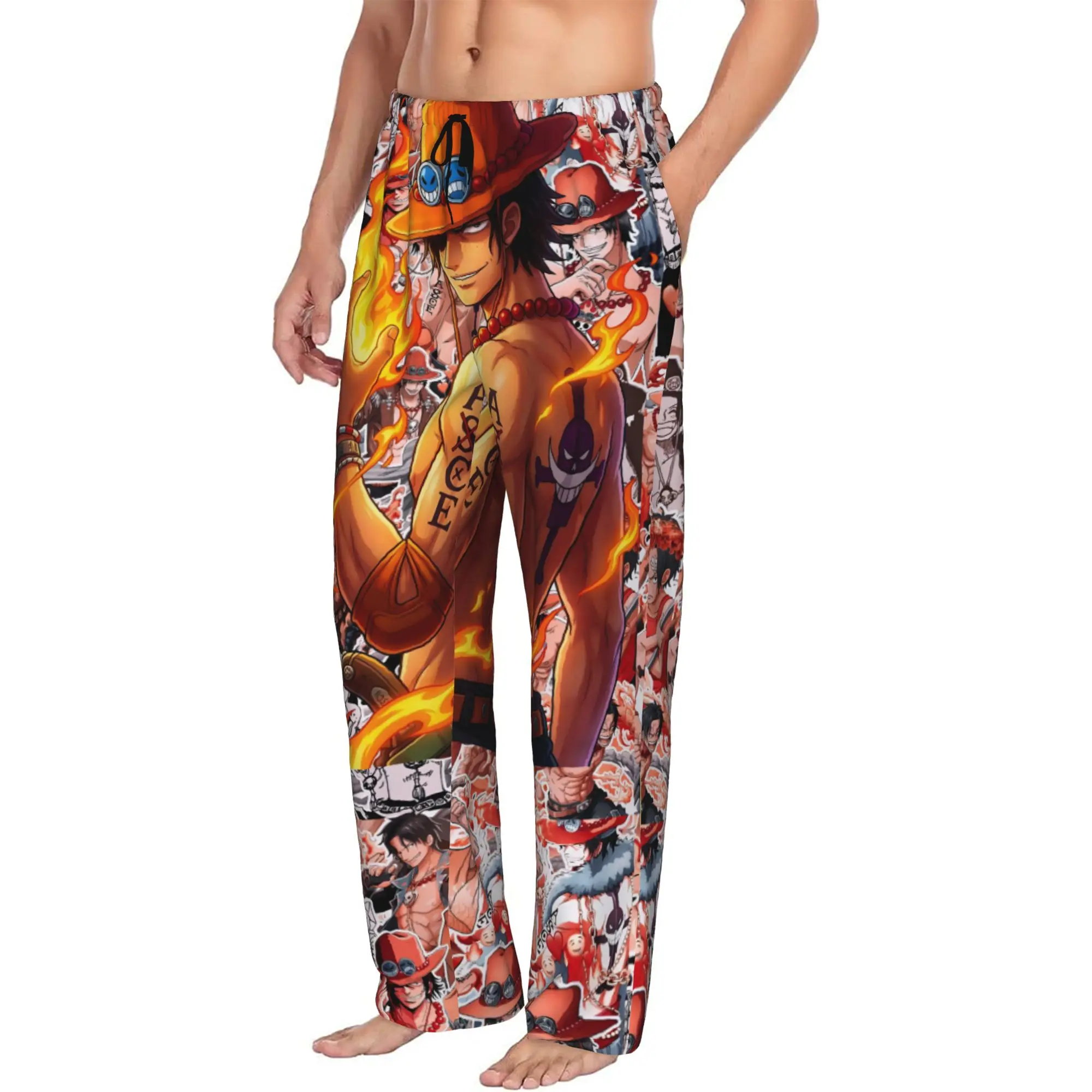 Custom Ace Cartoon Mangas Pajama Pants for Men Lounge Sleep Drawstring Sleepwear Bottoms with Pockets
Custom Ace Cartoon Mangas Pajama Pants for Men Lounge Sleep Drawstring Sleepwear Bottoms with Pockets