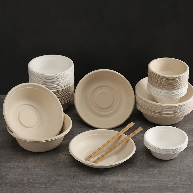 Customized. Disposable Bowl Takeaway Packing Box Sugarcane Pulp Degradable Paper Tableware round with Lid Salad Noodle Bowl Food
Customized. Disposable Bowl Takeaway Packing Box Sugarcane Pulp Degradable Paper Tableware round with Lid Salad Noodle Bowl Food