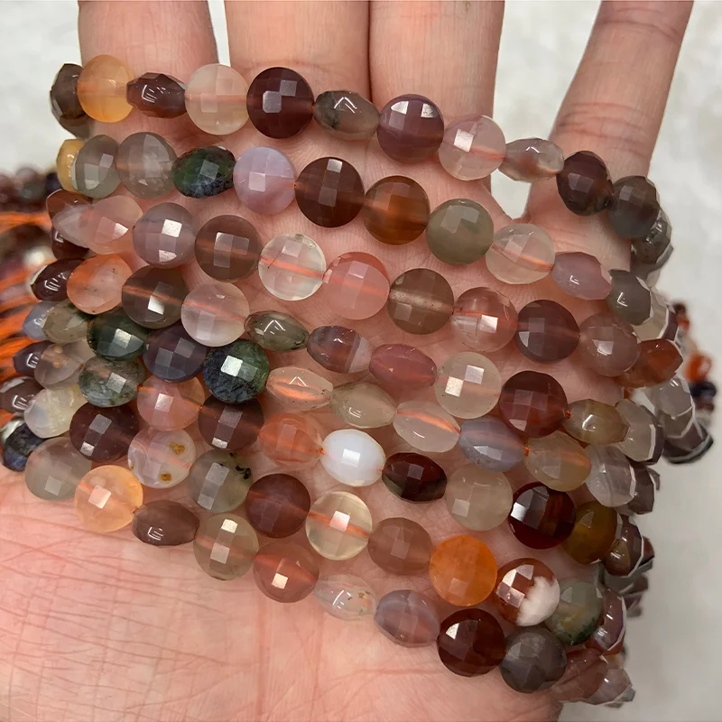 8mm Natural Yanyuan Agate Stone Beads 15'' Faceted Coin DIY Loose Beads For Jewelry Making Beads Bracelet Necklace Gift
8mm Natural Yanyuan Agate Stone Beads 15'' Faceted Coin DIY Loose Beads For Jewelry Making Beads Bracelet Necklace Gift
