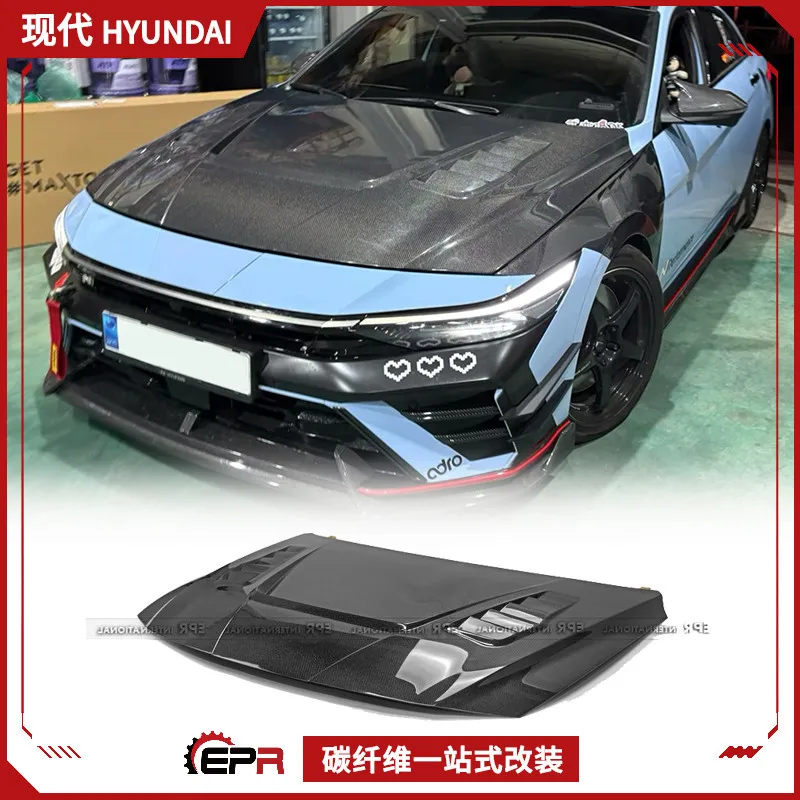 Suitable for modern, Elantra N 23 + carbon fiber EPA2 front hood hood opening heat dissipation modification 
Suitable for modern, Elantra N 23 + carbon fiber EPA2 front hood hood opening heat dissipation modification
