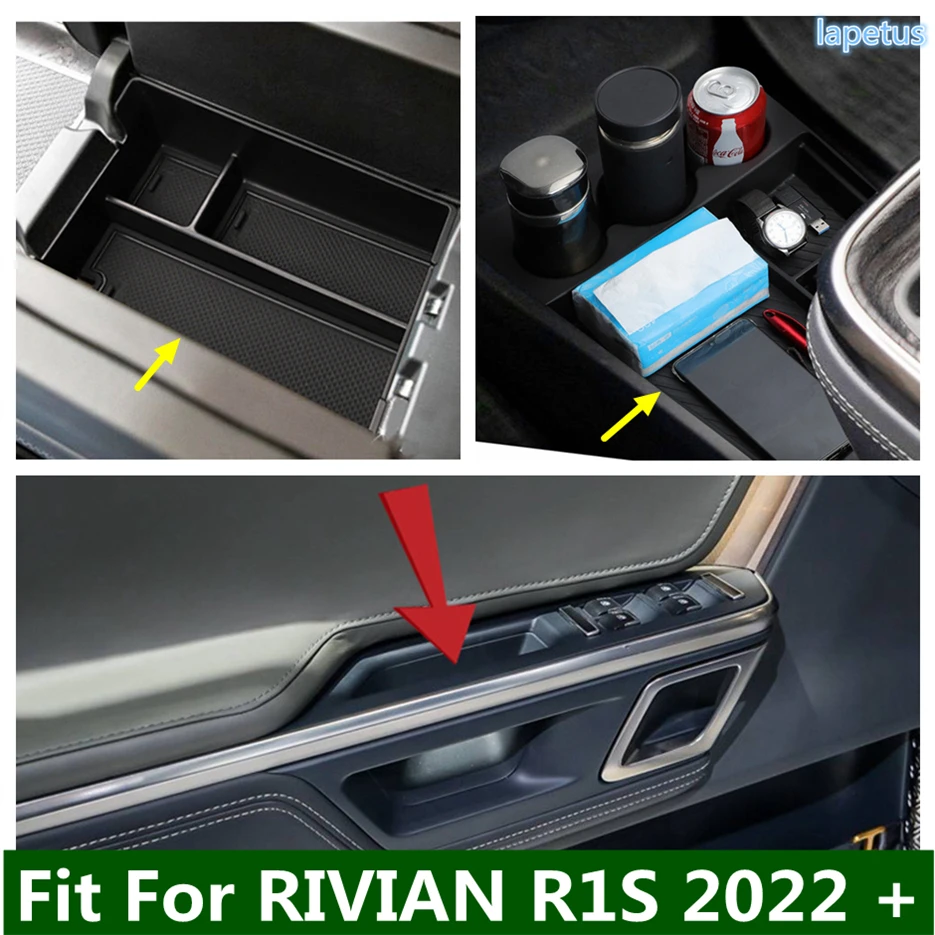 Black Central Control Secondary Storage Organizer Box Front Door Armrest Container Box Cover Fit For Rivian R1T R1S 2022 - 2024
Black Central Control Secondary Storage Organizer Box Front Door Armrest Container Box Cover Fit For Rivian R1T R1S 2022 - 2024