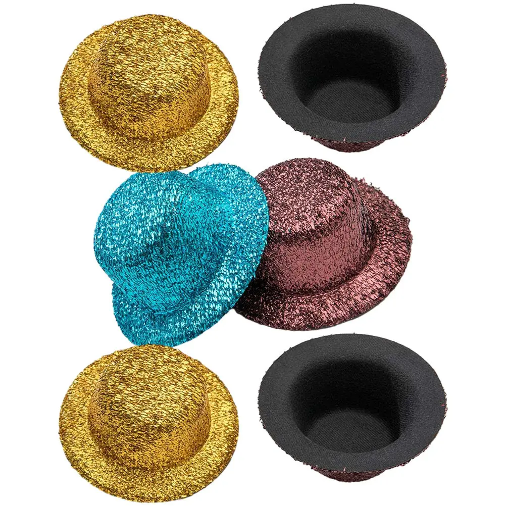 6Pcs Colorful Sequin Mini Top Hat Glitter Multi-Use Small Cloth Hat DIY Craft Home Decoration Photo Prop Accessories
6Pcs Colorful Sequin Mini Top Hat Glitter Multi-Use Small Cloth Hat DIY Craft Home Decoration Photo Prop Accessories