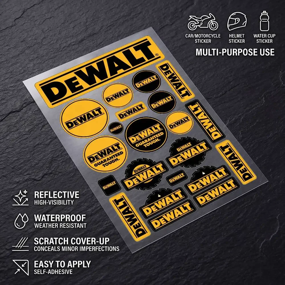 FOR DEWALT TOLL All Purpose Reflective Waterproof Scratch Blocker Decal Car Bike Helmet Cup Refrigerator Decorative Stickers
FOR DEWALT TOLL All Purpose Reflective Waterproof Scratch Blocker Decal Car Bike Helmet Cup Refrigerator Decorative Stickers