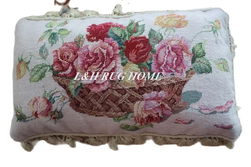 FREE SHIPPING 15K 12"x20" Needlepoint pillow, handknotted cushion with floral designs no insertion
FREE SHIPPING 15K 12"x20" Needlepoint pillow, handknotted cushion with floral designs no insertion