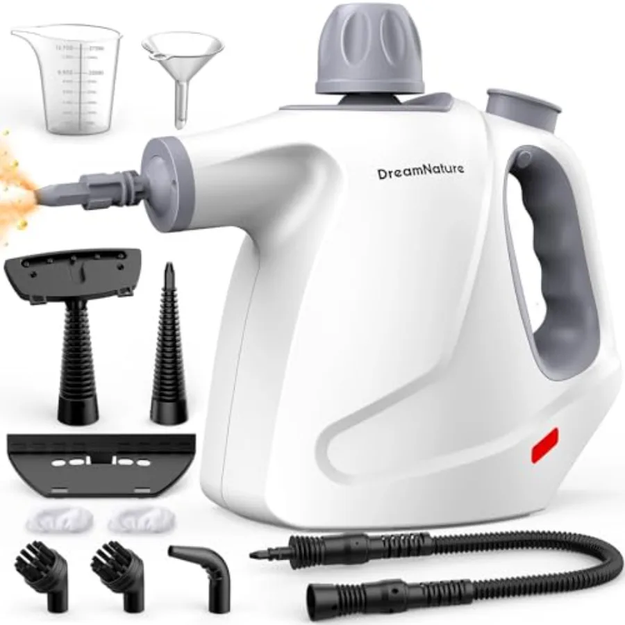 Multi-Surface Handheld Pressurized Steam Cleaner with 11-Pieces Accessories 15.2OZ Hands-free Portable Steamer for Cleaning Mul
Multi-Surface Handheld Pressurized Steam Cleaner with 11-Pieces Accessories 15.2OZ Hands-free Portable Steamer for Cleaning Mul