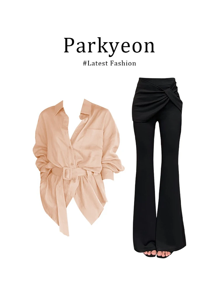 Parkyeon Gentle Peach Color Women's Collar Open Cardigan Shirt with Belt Spring 2026 Casual Style Long Sleeve Shirt
Parkyeon Gentle Peach Color Women's Collar Open Cardigan Shirt with Belt Spring 2026 Casual Style Long Sleeve Shirt