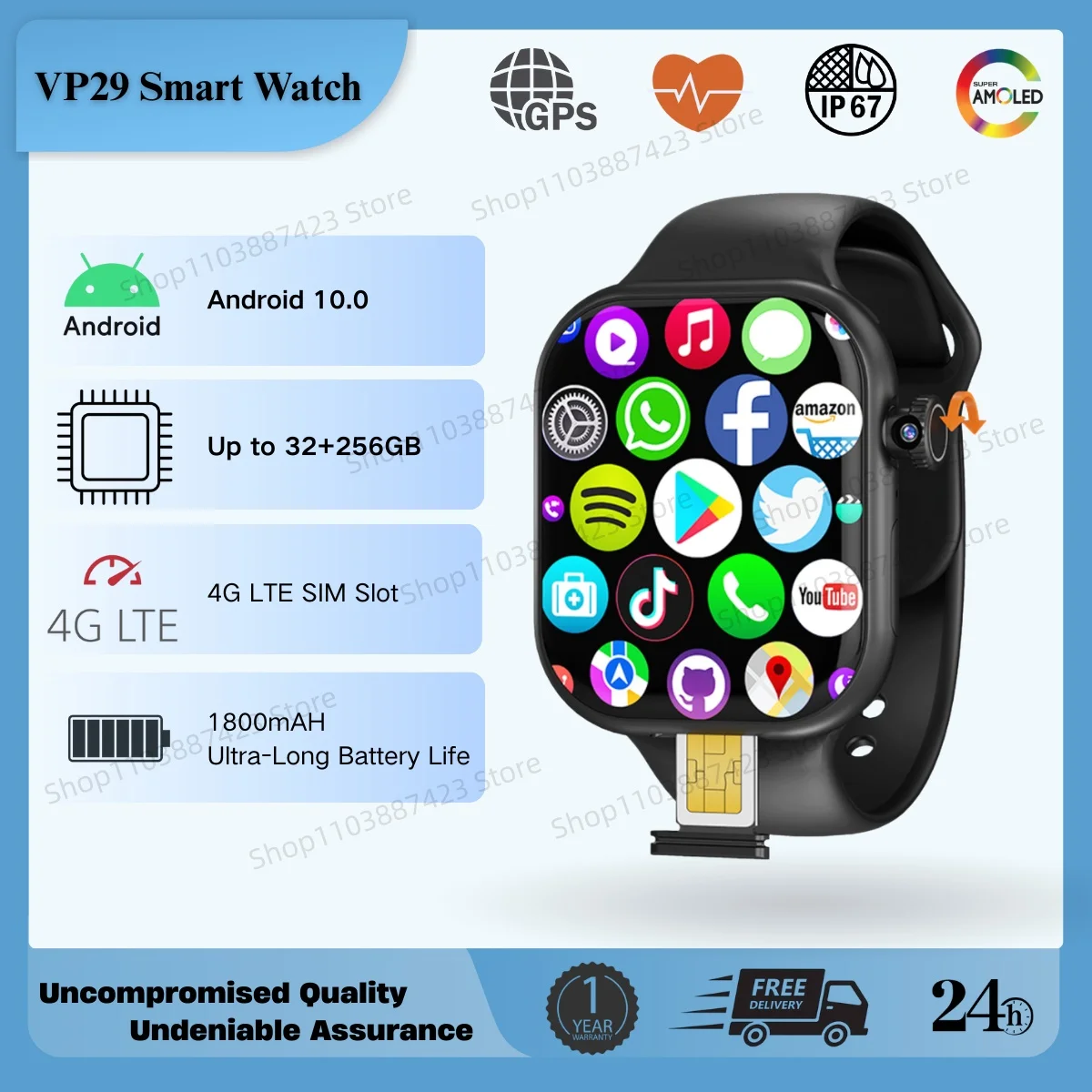 VP29 Смарт-часы 4G Android 128 ГБ памяти 4G/5G LTE SIM-карта GPS WIFI 2,29 дюйма 490*580 Amoled НОВЫЕ умные часы Поворотная камера
VP29 Смарт-часы 4G Android 128 ГБ памяти 4G/5G LTE SIM-карта GPS WIFI 2,29 дюйма 490*580 Amoled НОВЫЕ умные часы Поворотная камера