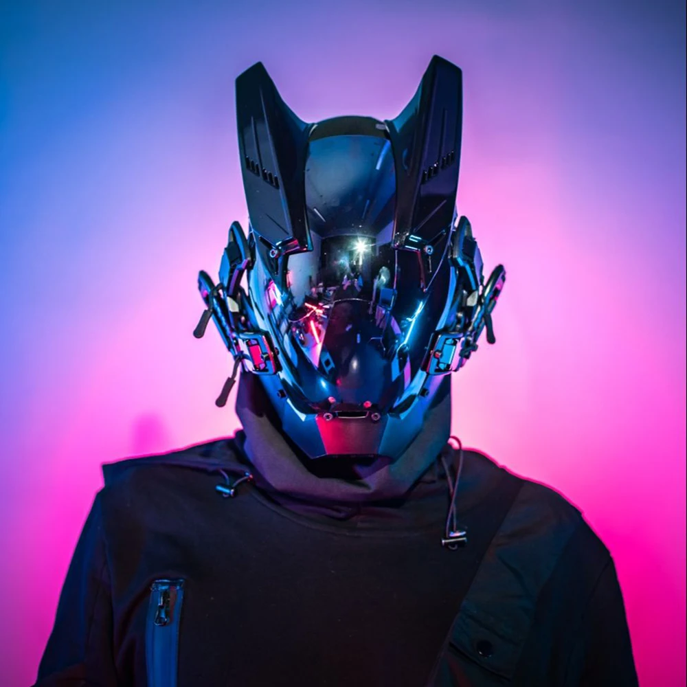 Cyberpunk Mask Cosplay Role Playing Prop Night City Neon Helmet Personalized Army Mechanical Music Festival for Halloween Party
Cyberpunk Mask Cosplay Role Playing Prop Night City Neon Helmet Personalized Army Mechanical Music Festival for Halloween Party